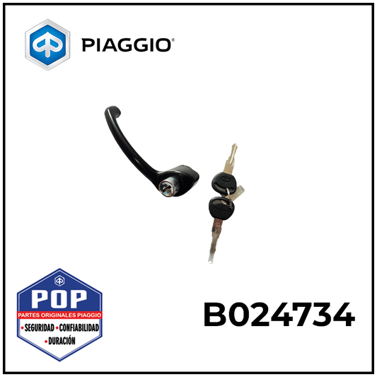 B024734 MANIJA DE BOTON DERECHA CON LLAVE DX395, CITY XTRA, XTRA 501